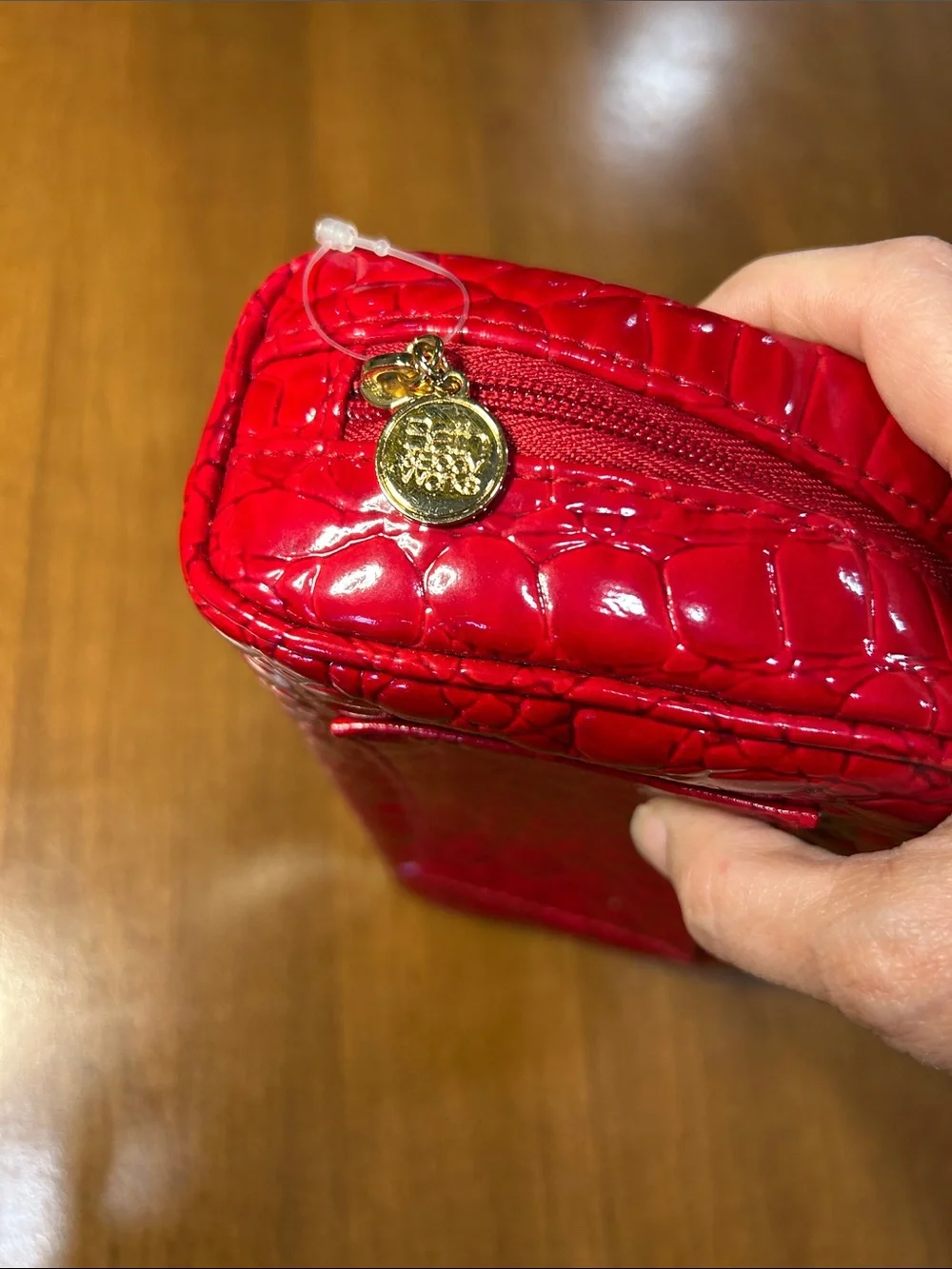 Bath & Body Works Red Croc-Embossed Women's Cosmetic Pouch